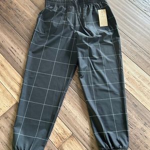 Albion Destination Joggers Black Windowpane